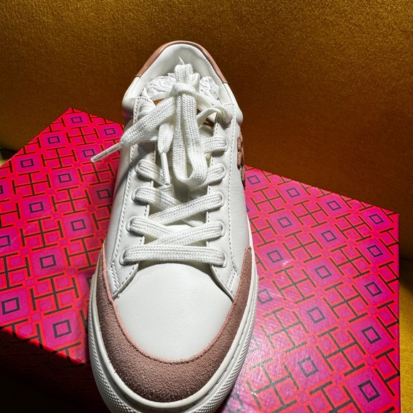 Tory Burch White and Brown Sneakers - Picture 2 of 4